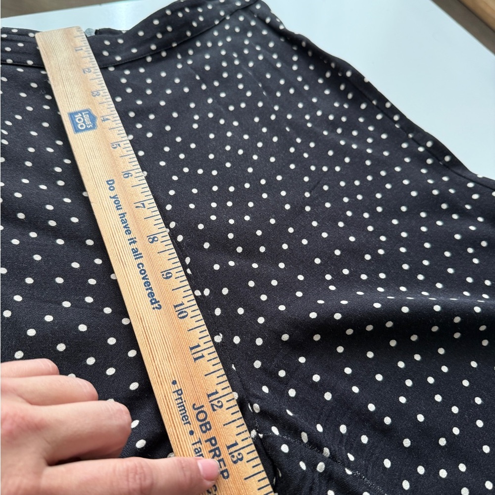 Reformation - Black Polka Dot Fabric WIde Leg Pants - 4 - Picture 11 of 12